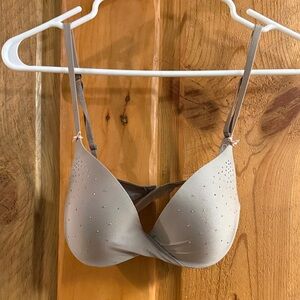 Victoria's Secret Tan Bra with Rhinestone Details
